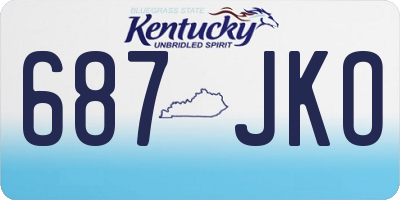 KY license plate 687JKO