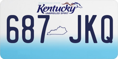 KY license plate 687JKQ