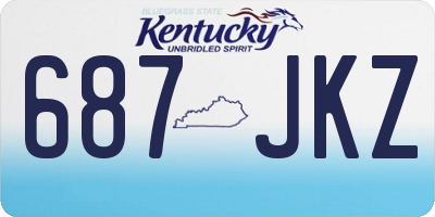 KY license plate 687JKZ
