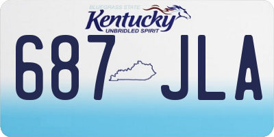 KY license plate 687JLA