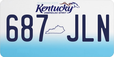 KY license plate 687JLN