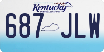KY license plate 687JLW