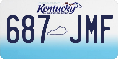 KY license plate 687JMF
