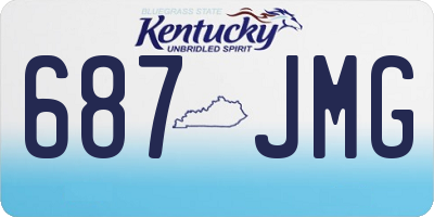 KY license plate 687JMG
