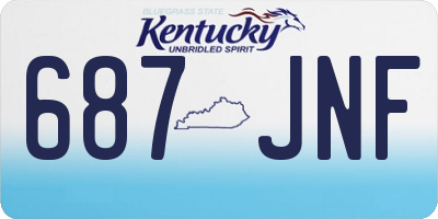 KY license plate 687JNF