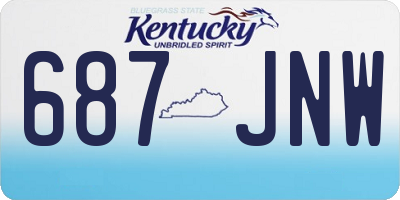 KY license plate 687JNW