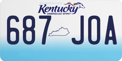 KY license plate 687JOA