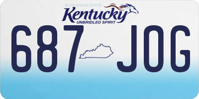 KY license plate 687JOG