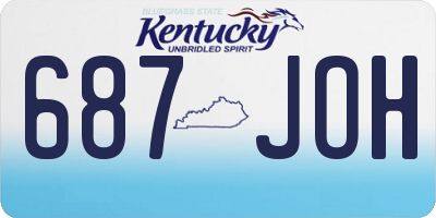 KY license plate 687JOH