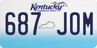 KY license plate 687JOM