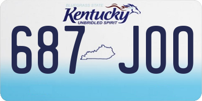 KY license plate 687JOO