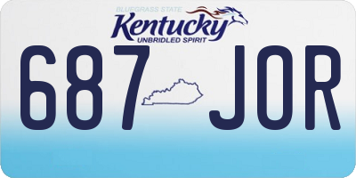 KY license plate 687JOR