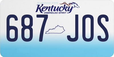 KY license plate 687JOS