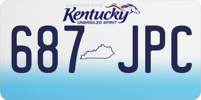 KY license plate 687JPC