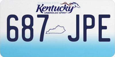 KY license plate 687JPE