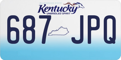 KY license plate 687JPQ