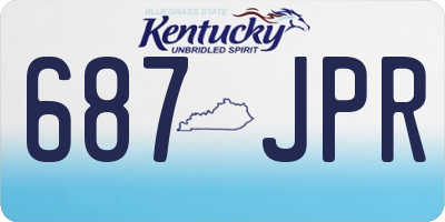 KY license plate 687JPR