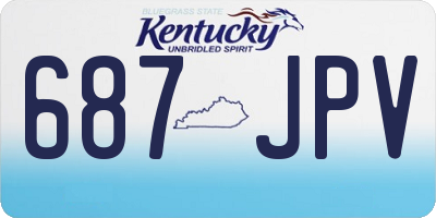 KY license plate 687JPV