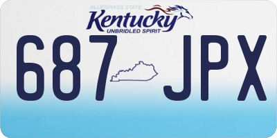 KY license plate 687JPX