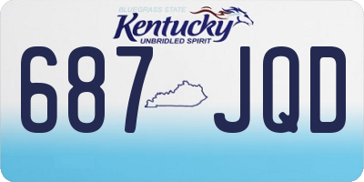 KY license plate 687JQD