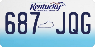 KY license plate 687JQG