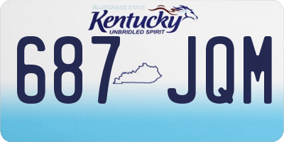KY license plate 687JQM