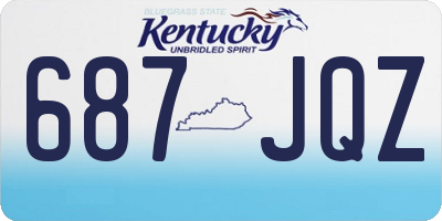 KY license plate 687JQZ