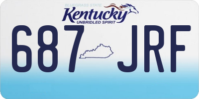 KY license plate 687JRF