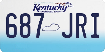 KY license plate 687JRI