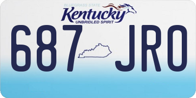 KY license plate 687JRO