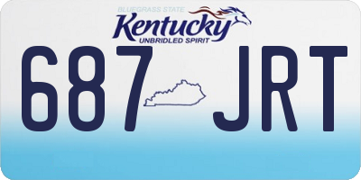 KY license plate 687JRT