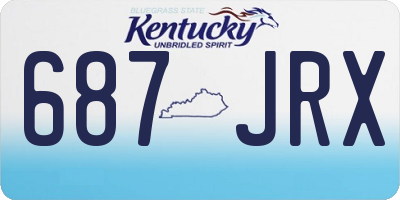 KY license plate 687JRX