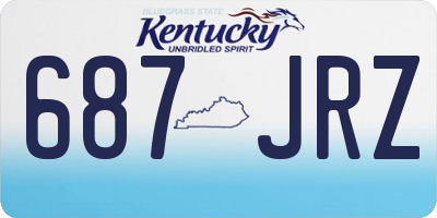 KY license plate 687JRZ