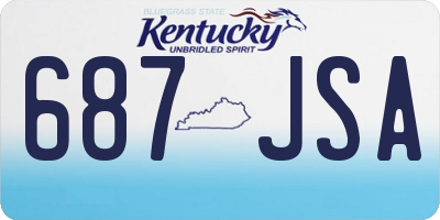 KY license plate 687JSA