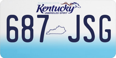 KY license plate 687JSG