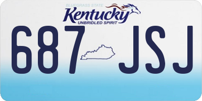 KY license plate 687JSJ