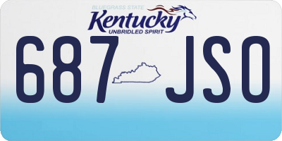 KY license plate 687JSO