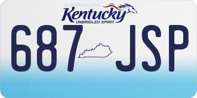 KY license plate 687JSP