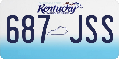 KY license plate 687JSS