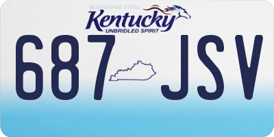 KY license plate 687JSV