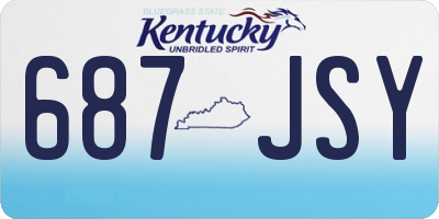 KY license plate 687JSY