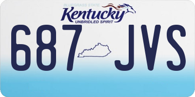 KY license plate 687JVS