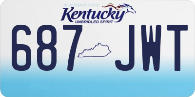 KY license plate 687JWT