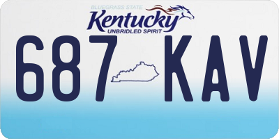 KY license plate 687KAV