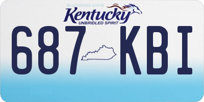 KY license plate 687KBI