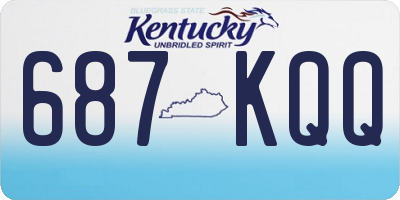 KY license plate 687KQQ