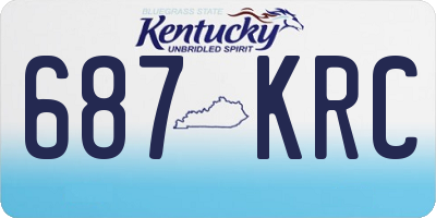 KY license plate 687KRC