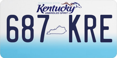 KY license plate 687KRE