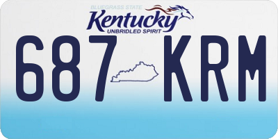 KY license plate 687KRM
