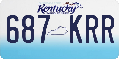 KY license plate 687KRR